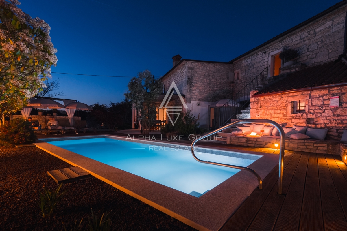 Kanfanar, Istria: Elegante villa in pietra ristrutt.