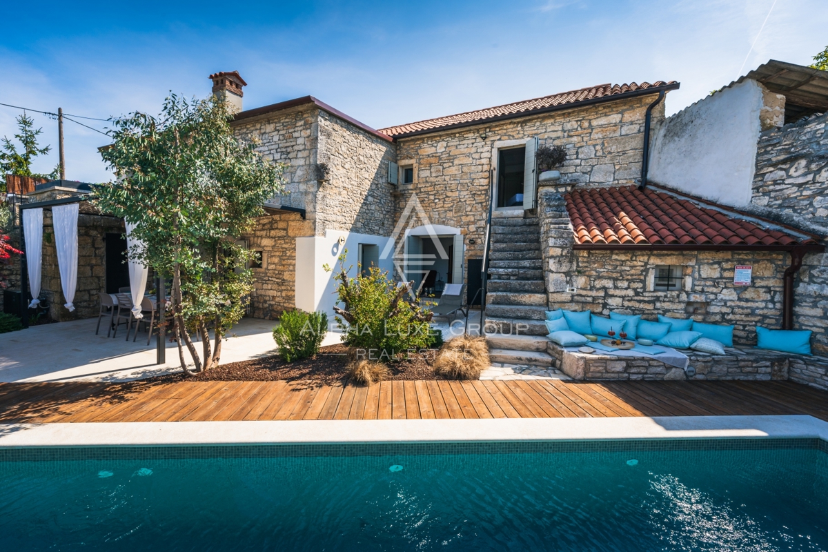 Kanfanar, Istria: Elegante villa in pietra ristrutt.