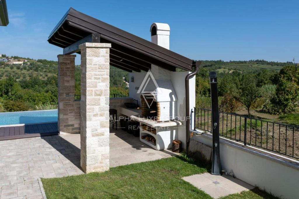 Istria, Momjan: Villa di lusso con vista panoramica