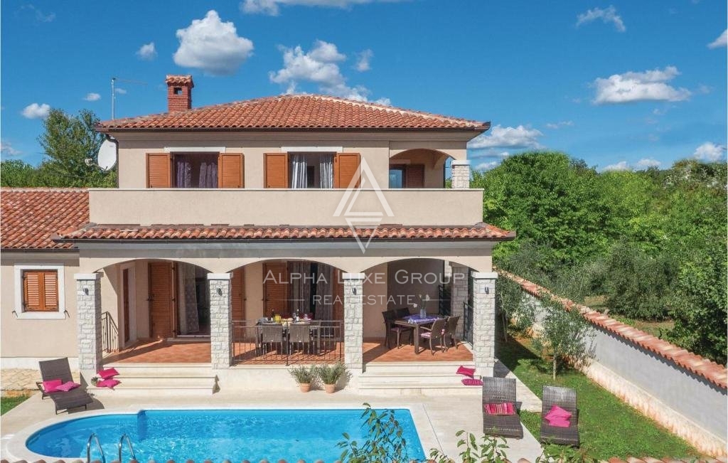 Villa con piscina e vista panoramica, Istria, Marčana