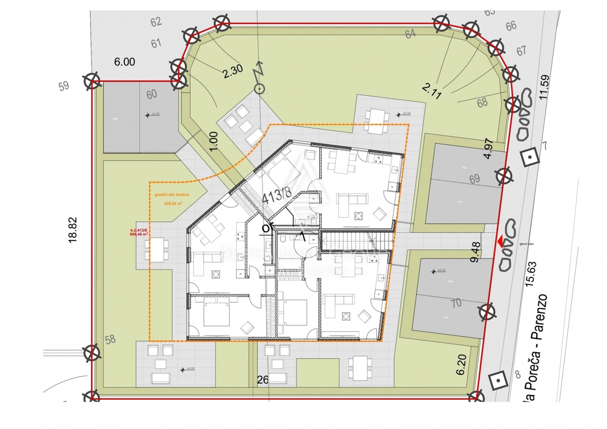 Istria, Poreč – moderno appartamento con cortile
