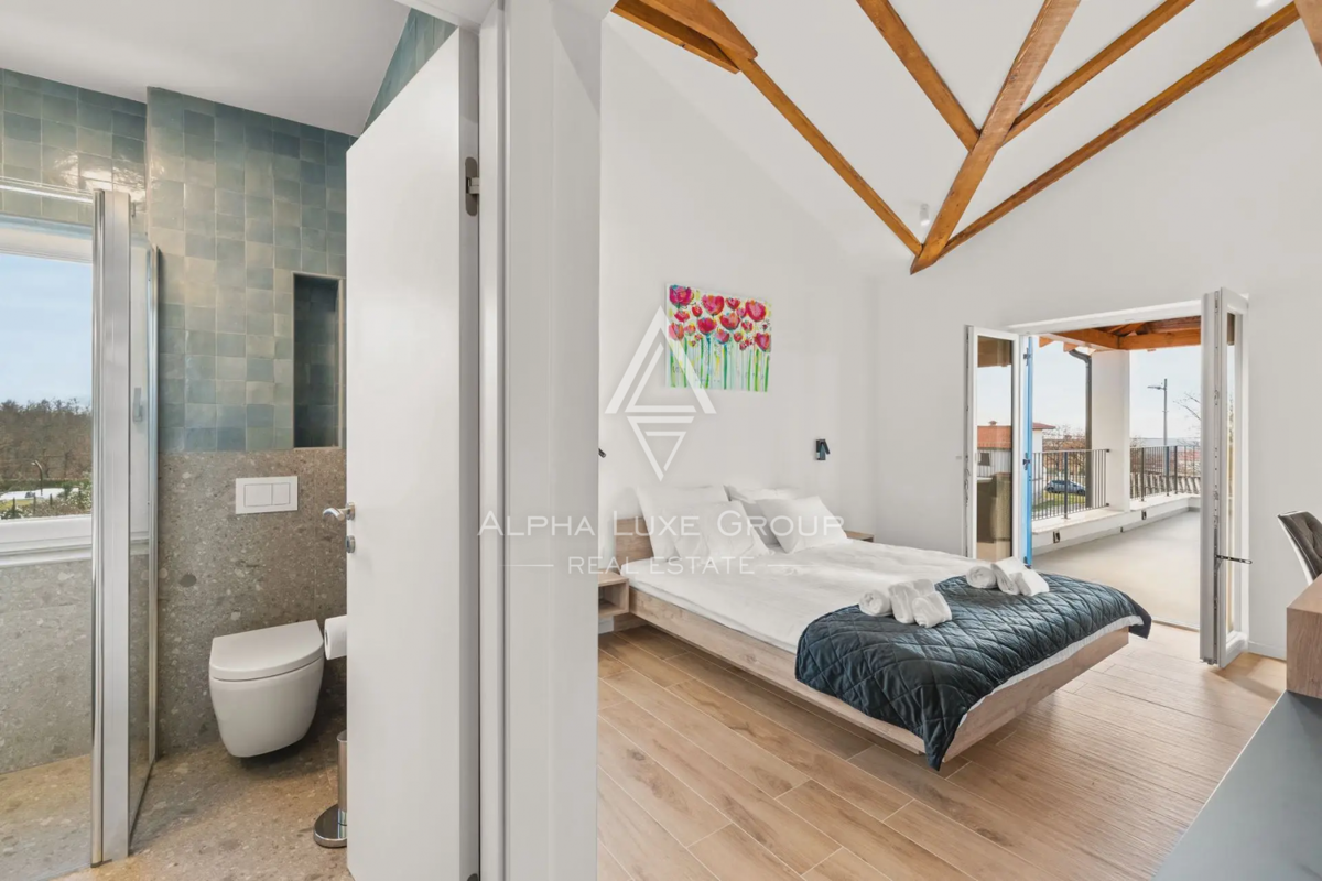 Istria, Višnjan: Villa moderna di lusso con vista