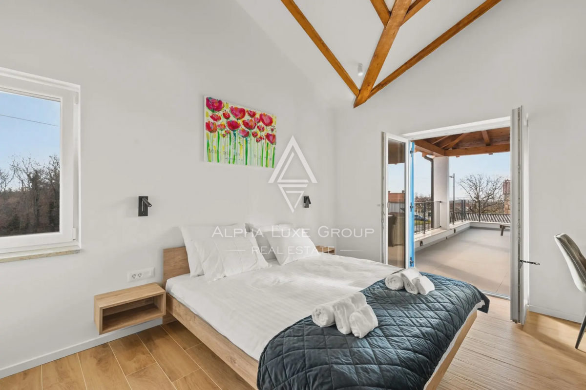 Istria, Višnjan: Villa moderna di lusso con vista