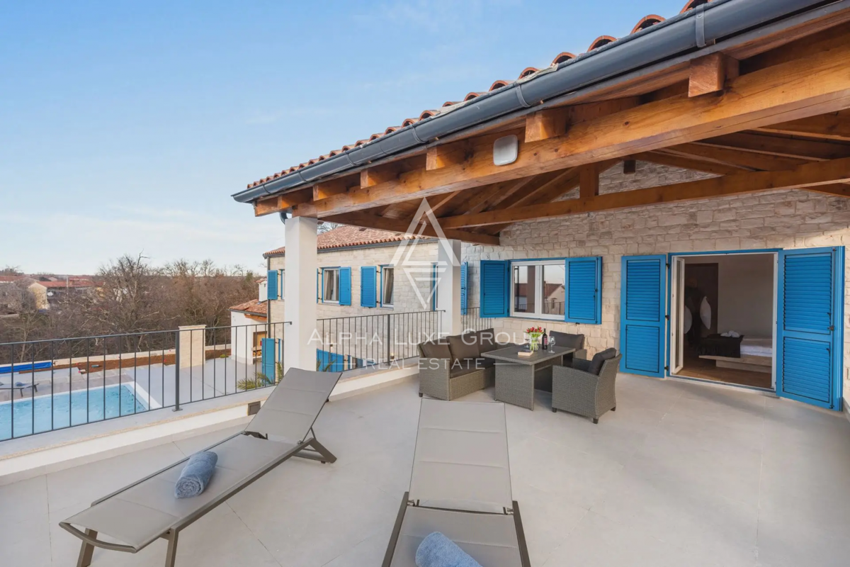 Istria, Višnjan: Villa moderna di lusso con vista