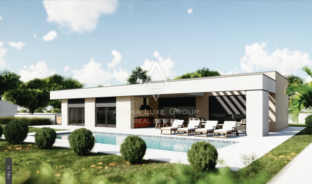 Villa moderna con piscina, in costruzione, Istria, Labin