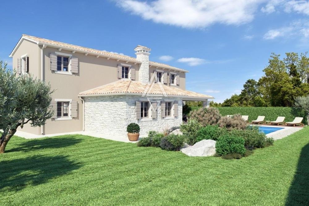 Bella casa di pietra con piscina, istria, barban