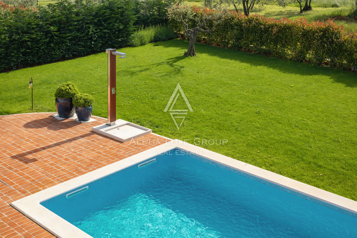 Vabriga, Istria: Elegante villa con piscina e giardino