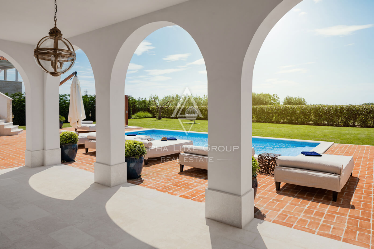 Vabriga, Istria: Elegante villa con piscina e giardino