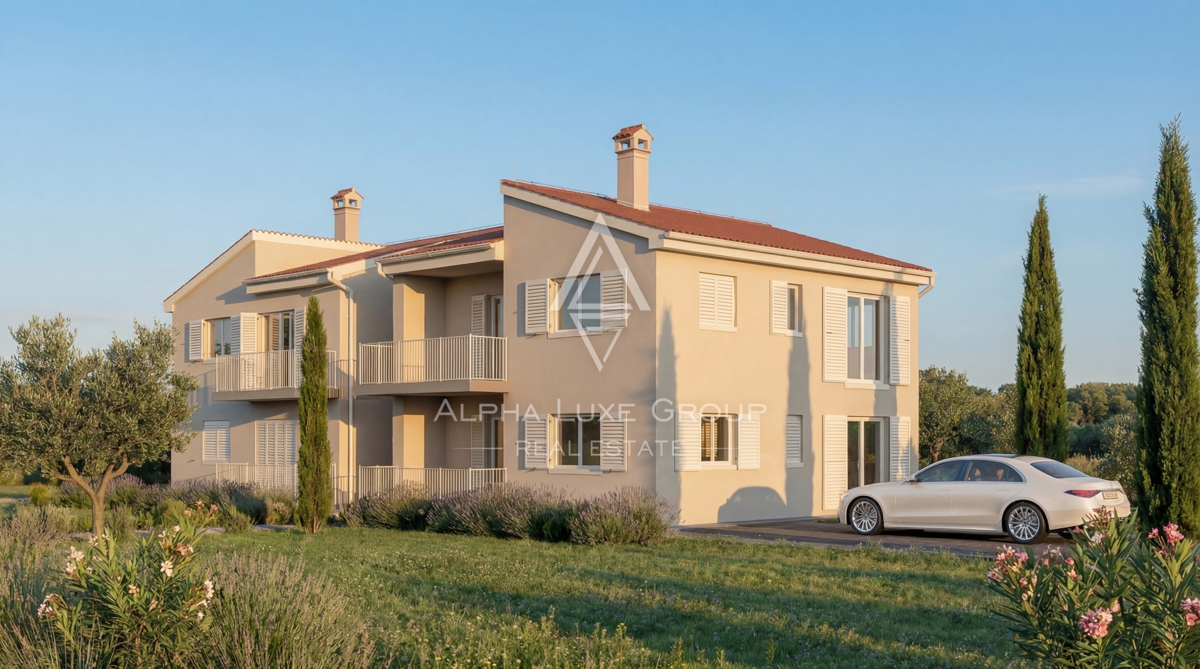 Istria, Parenzo: Moderno appartamento trilocale al piano terra con terrazza