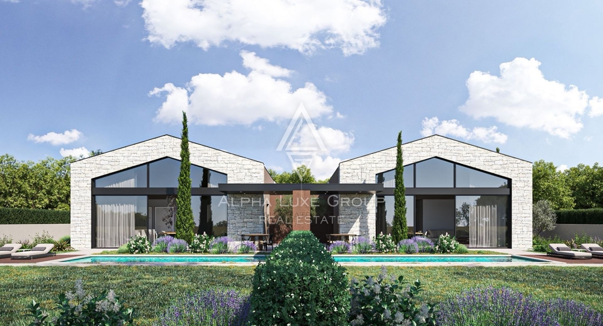 Istria, Poreč – Villa bifamiliare moderna con piscina in zona tranquilla