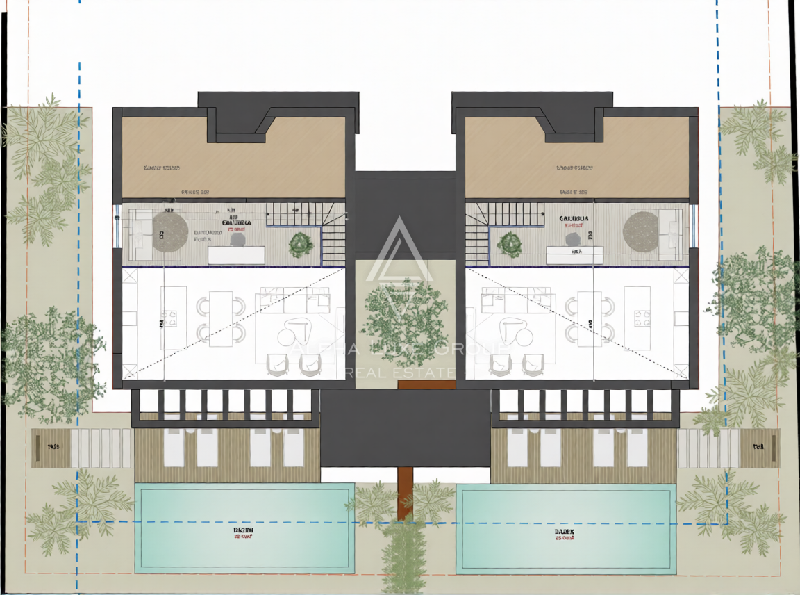 Istria, Poreč – Villa bifamiliare moderna con piscina in zona tranquilla