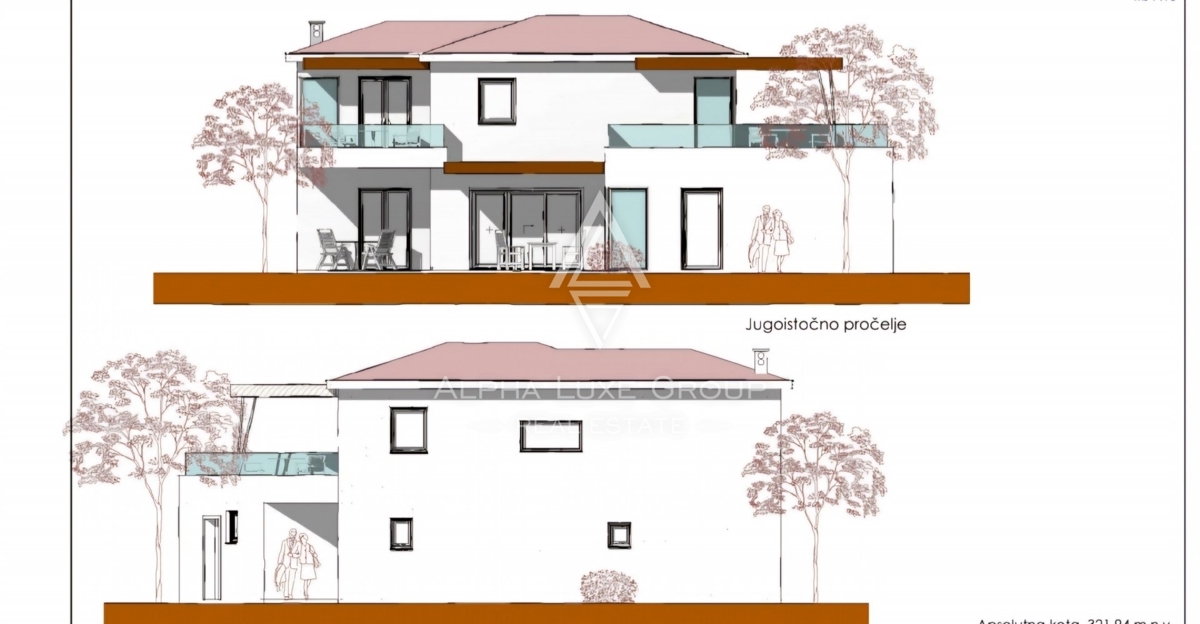 Istria, Tinjan – Terreno edificabile con progetto e permesso in vendita