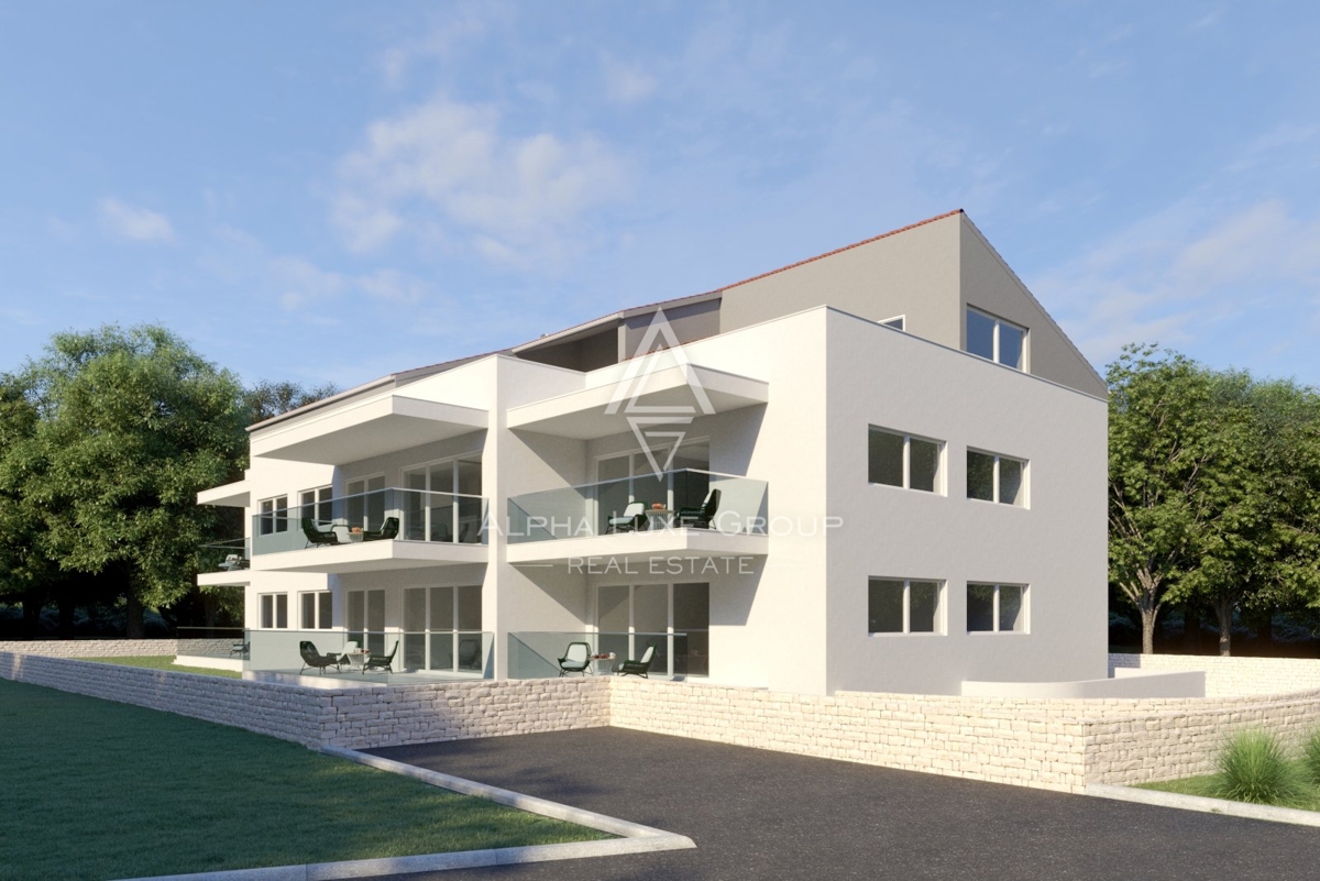 Spazioso appartamento in un nuovo edificio con vista mare, Rovigno, ISTRIA