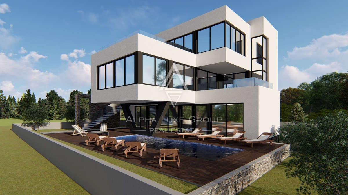 Moderna villa di nuova costruzione con vista panoramica sul mare, Medolino, ISTRIA