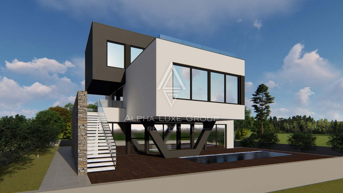 Moderna villa di nuova costruzione con vista panoramica sul mare, Medolino, ISTRIA
