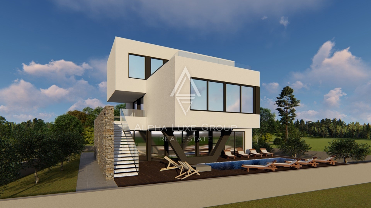 Moderna villa di nuova costruzione con vista panoramica sul mare, Medolino, ISTRIA