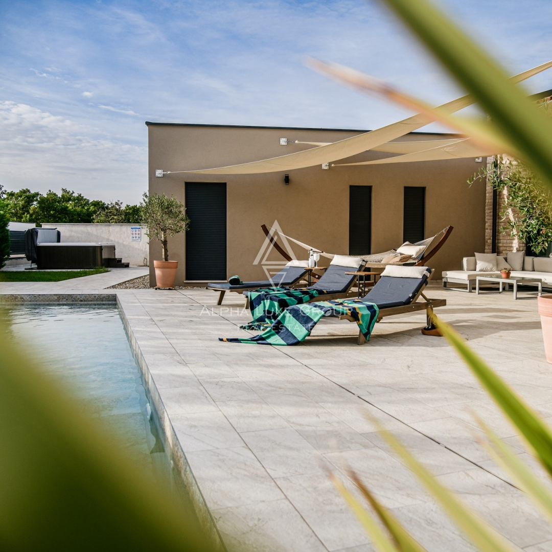 Istria, Vodnjan: Villa elegante con piscina riscaldata