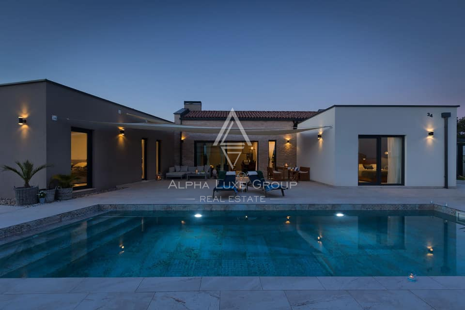 Istria, Vodnjan: Villa elegante con piscina riscaldata