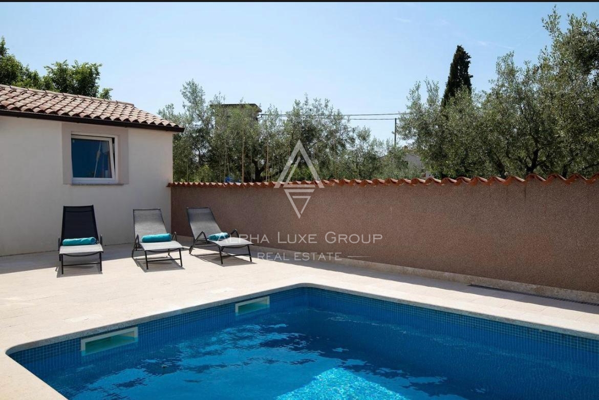 Marčana, Istria: Villa arredata con piscina e garage