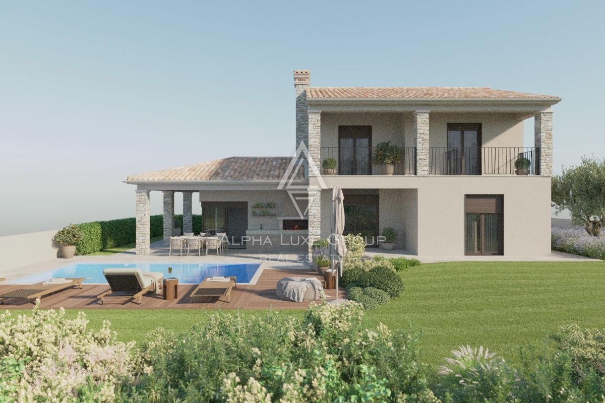 Istria, Višnjan: Casa indipendente con piscina