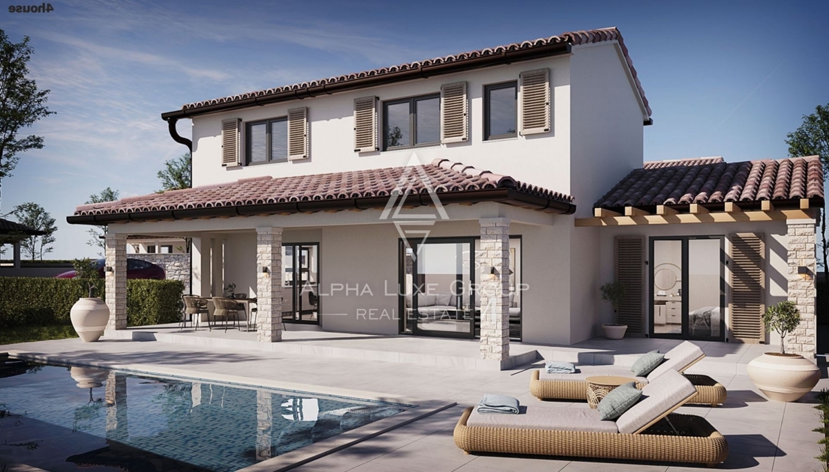 Istria, Svetvinčenat – casa con piscina in costruzione