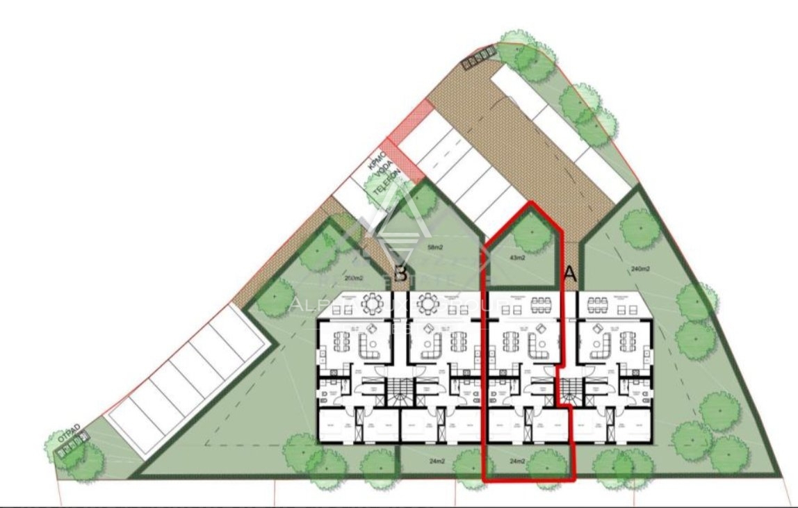 Vicinanze di Poreč: Appartamento al piano terra con ampio giardino in vendita