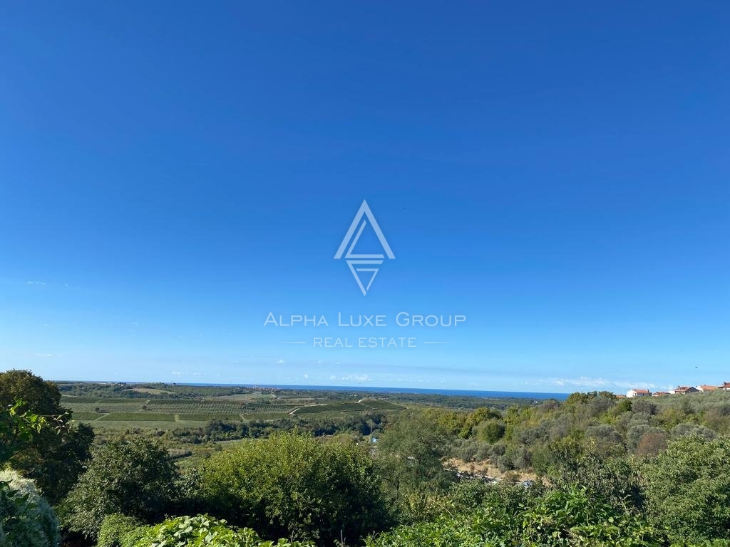 Casa bifamiliare con vista panoramica sul mare, Verteneglio e sui vigneti circostanti, Buje, ISTRIA