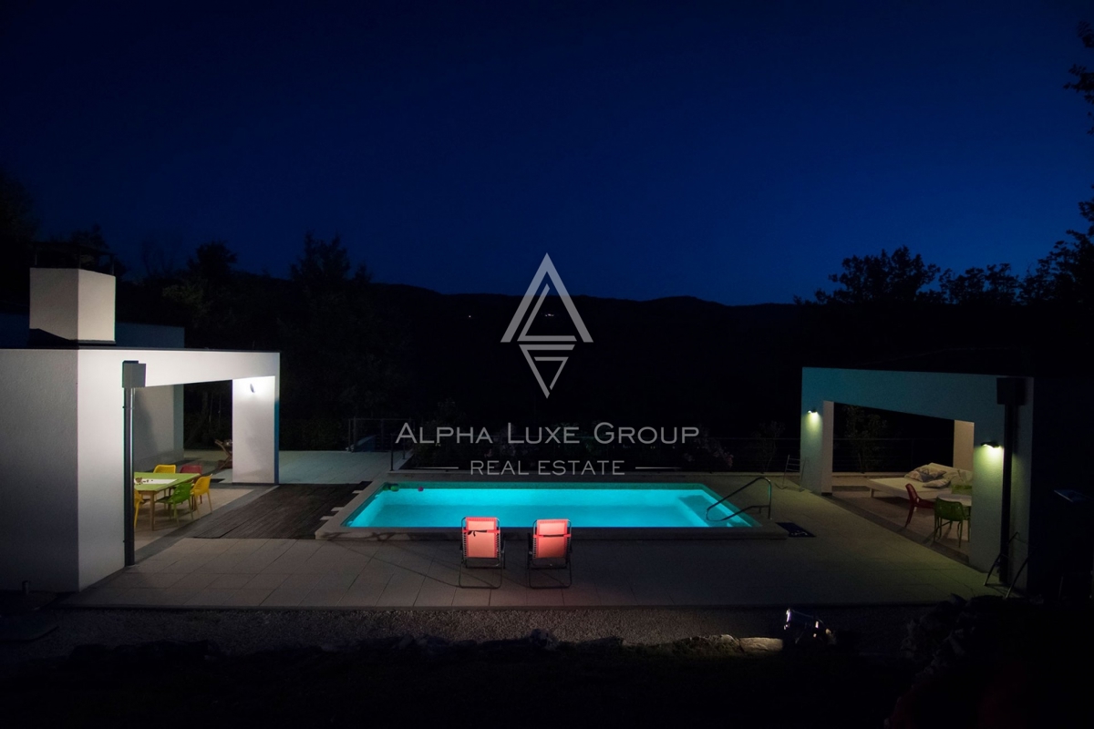 Vivace villa a un piano con piscina, Istria, Montona