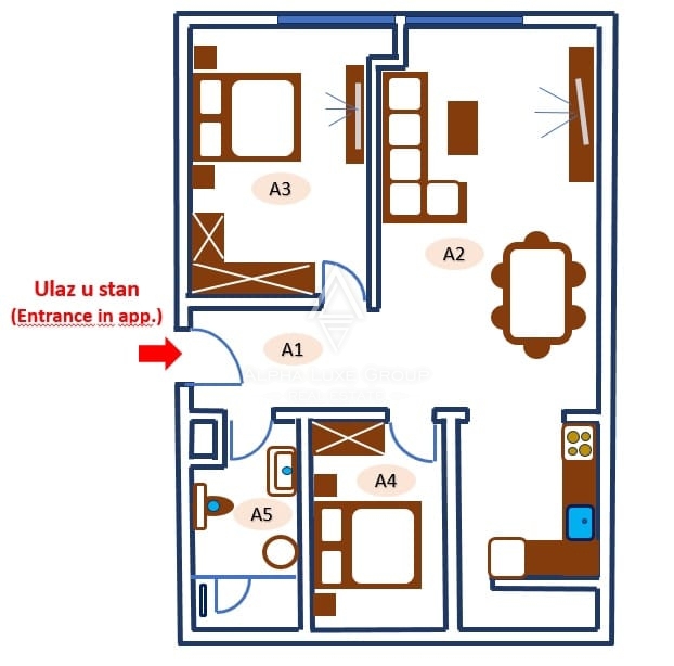 Appartamento Centar, Pula, 111m2