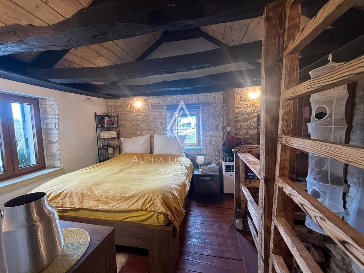 Istria, Sveti Petar u Šumi: Casa in pietra con cortile