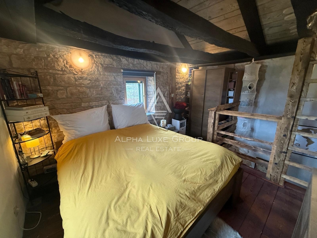 Istria, Sveti Petar u Šumi: Casa in pietra con cortile