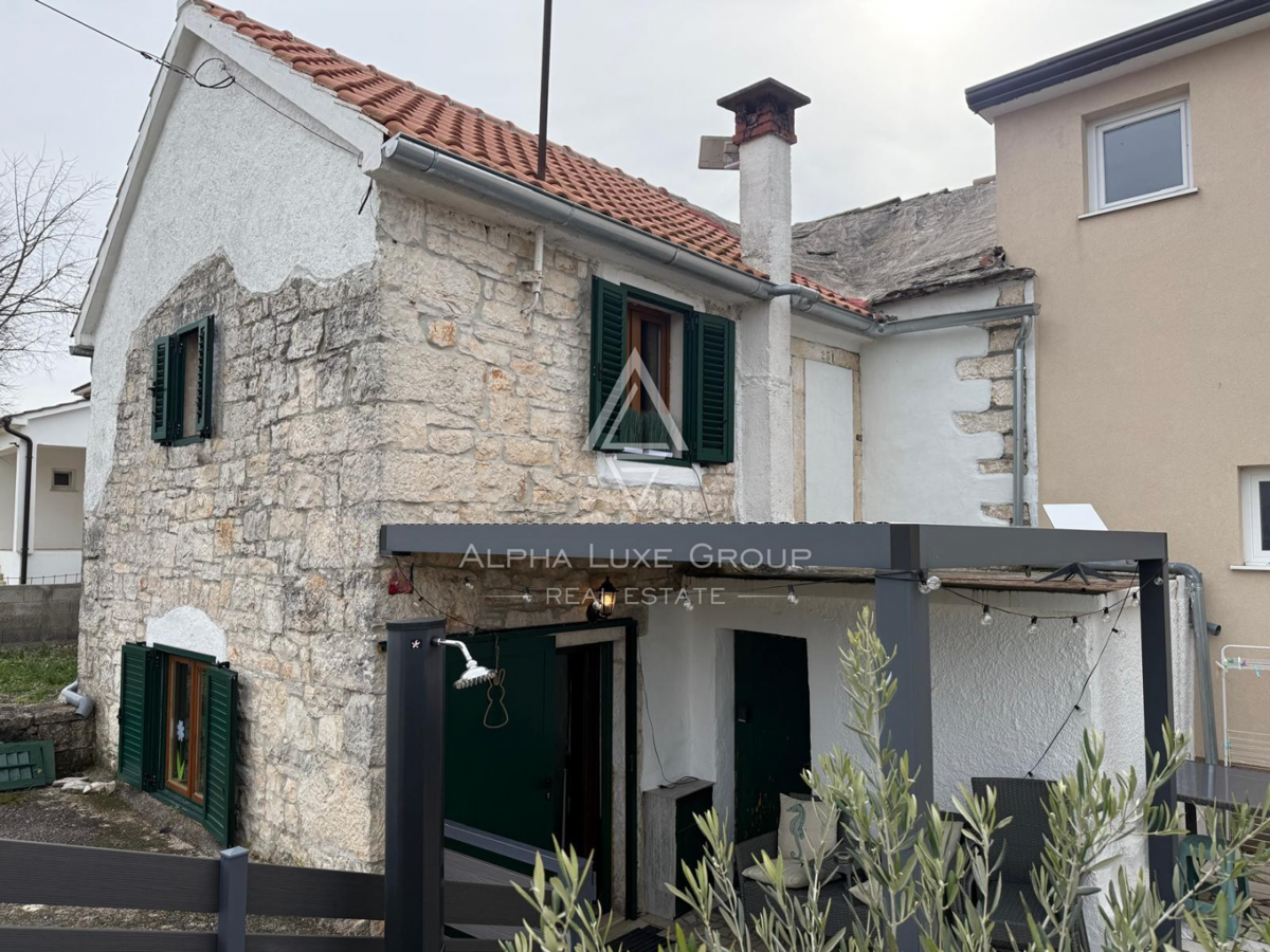 Istria, Sveti Petar u Šumi: Casa in pietra con cortile