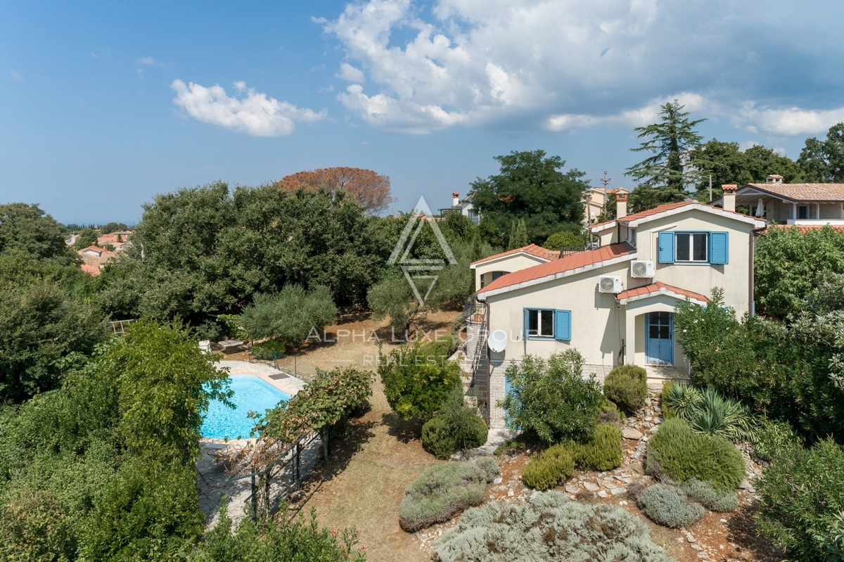 Istria, Kaštelir-Labinci: Casa con piscina e vista mare