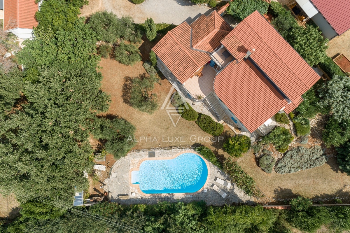 Istria, Kaštelir-Labinci: Casa con piscina e vista mare