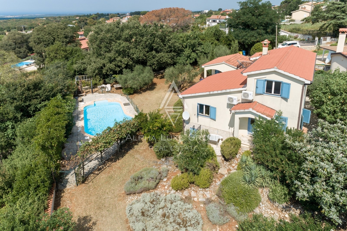 Istria, Kaštelir-Labinci: Casa con piscina e vista mare