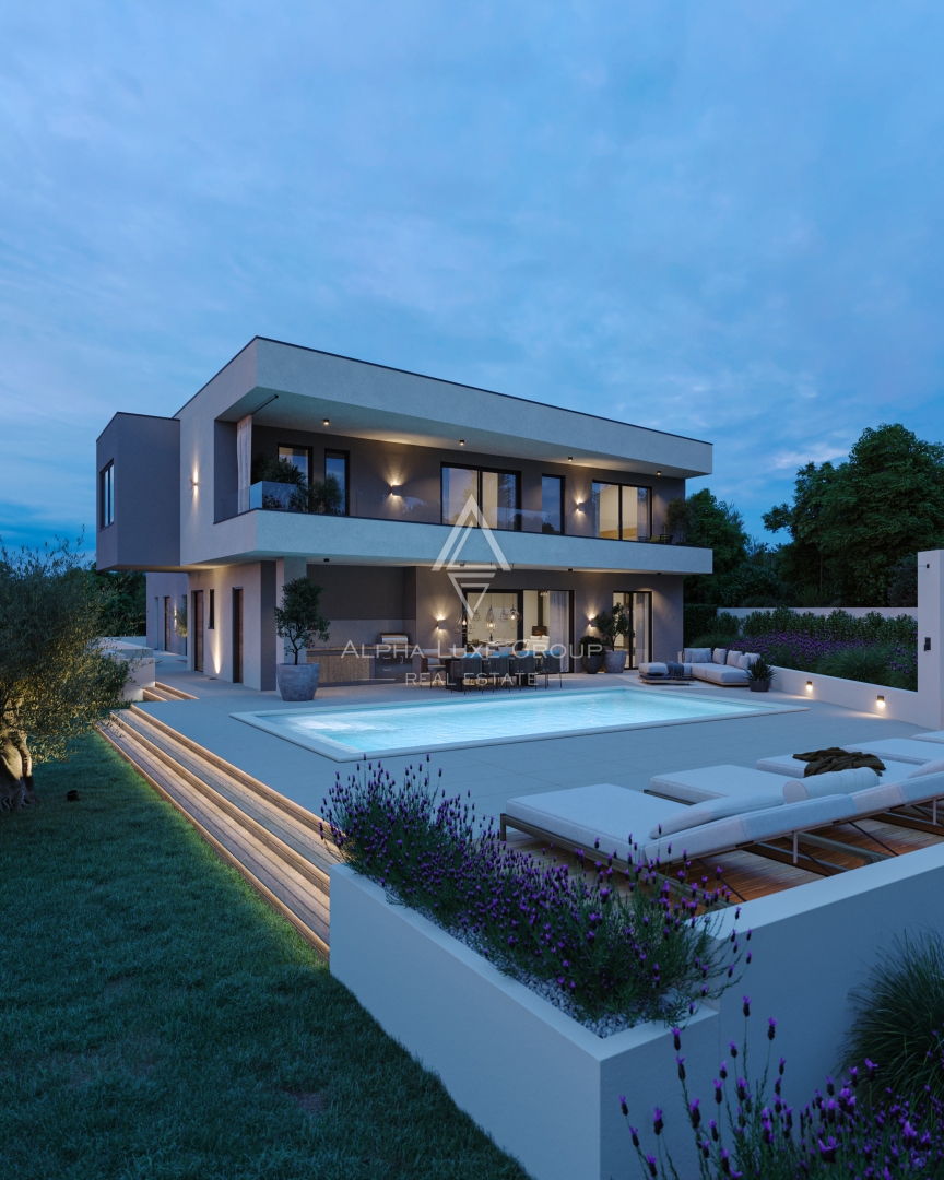 Rovinj, Istria – Villa elegante con piscina e garage vicino