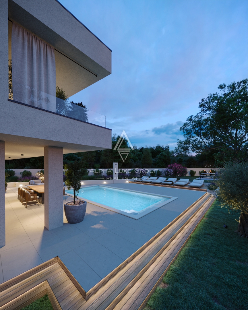 Rovinj, Istria – Villa elegante con piscina e garage vicino