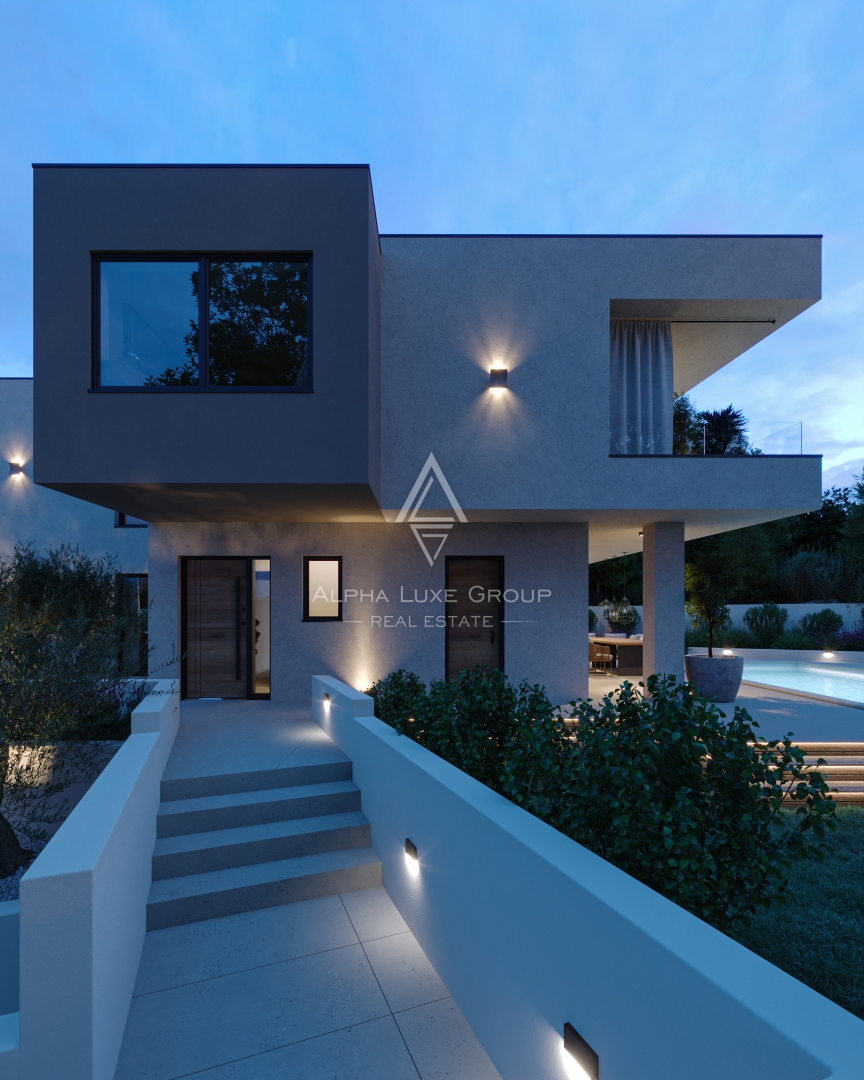 Rovinj, Istria – Villa elegante con piscina e garage vicino