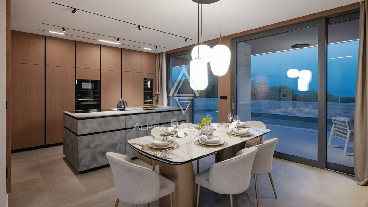 Istria, Krnica: Villa moderna con panorama mare