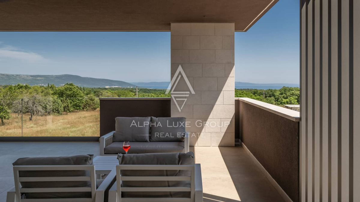 Istria, Krnica: Villa moderna con panorama mare