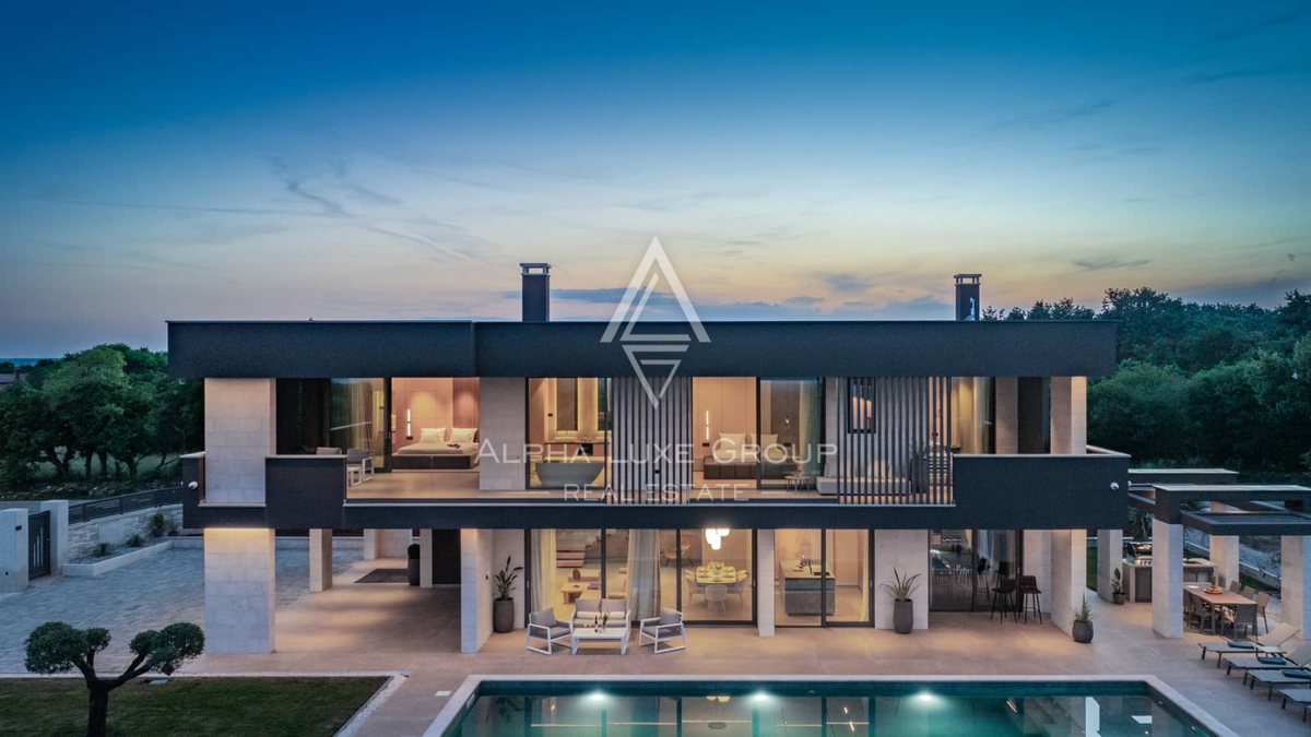 Istria, Krnica: Villa moderna con panorama mare