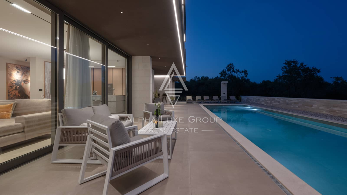 Istria, Krnica: Villa moderna con panorama mare