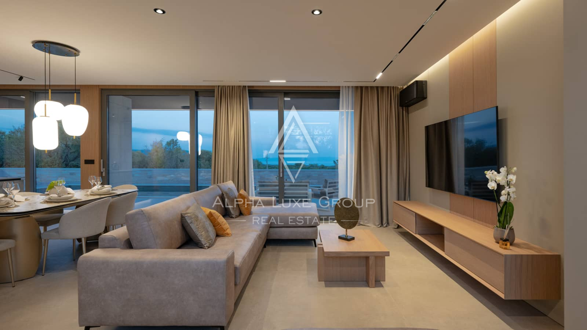 Istria, Krnica: Villa moderna con panorama mare