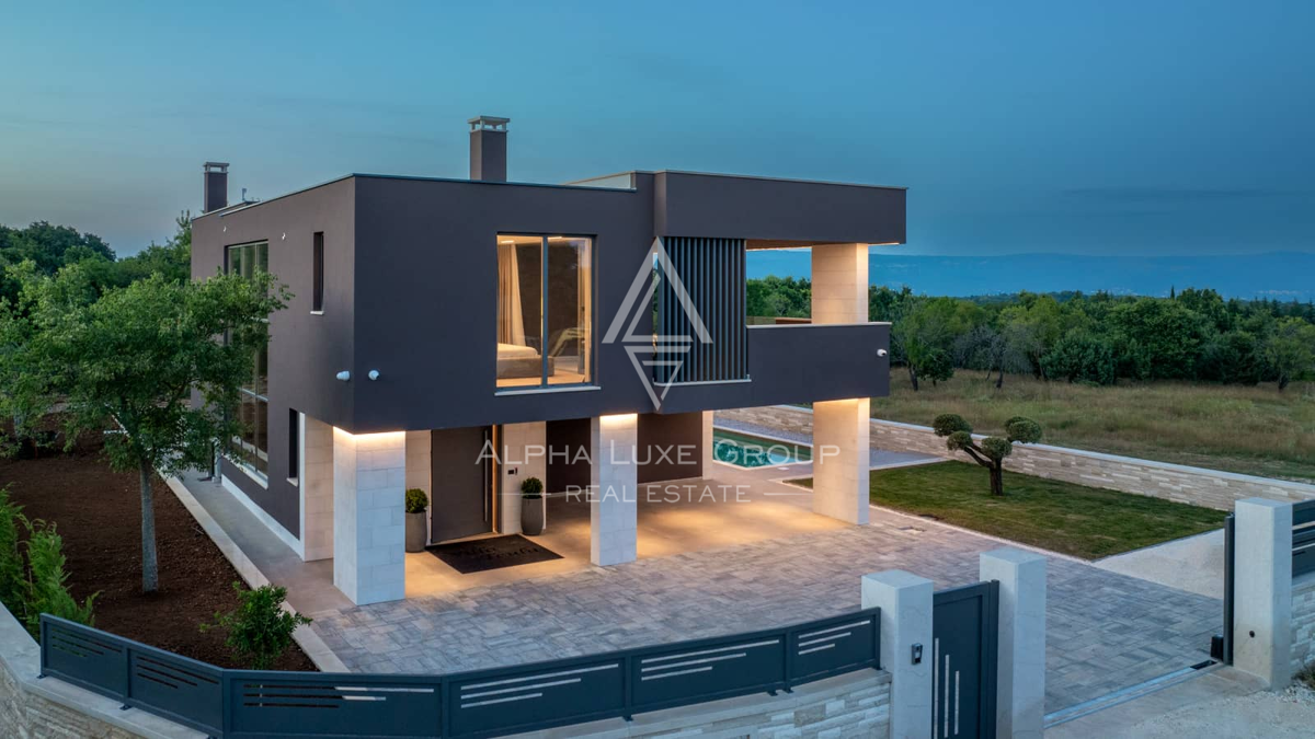 Istria, Krnica: Villa moderna con panorama mare