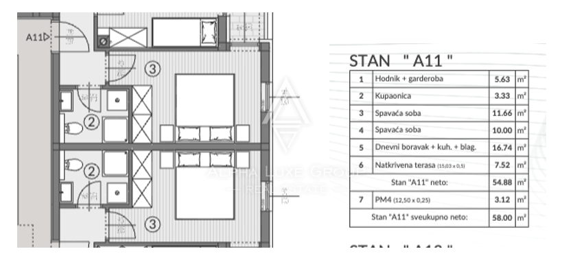 Istria, Pola – Nuovo appartamento con 2 bagni