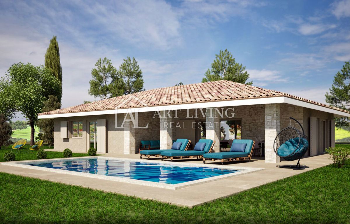 Istria, Parenzo, dintorni - spaziosa casa a un piano con piscina e vista mare