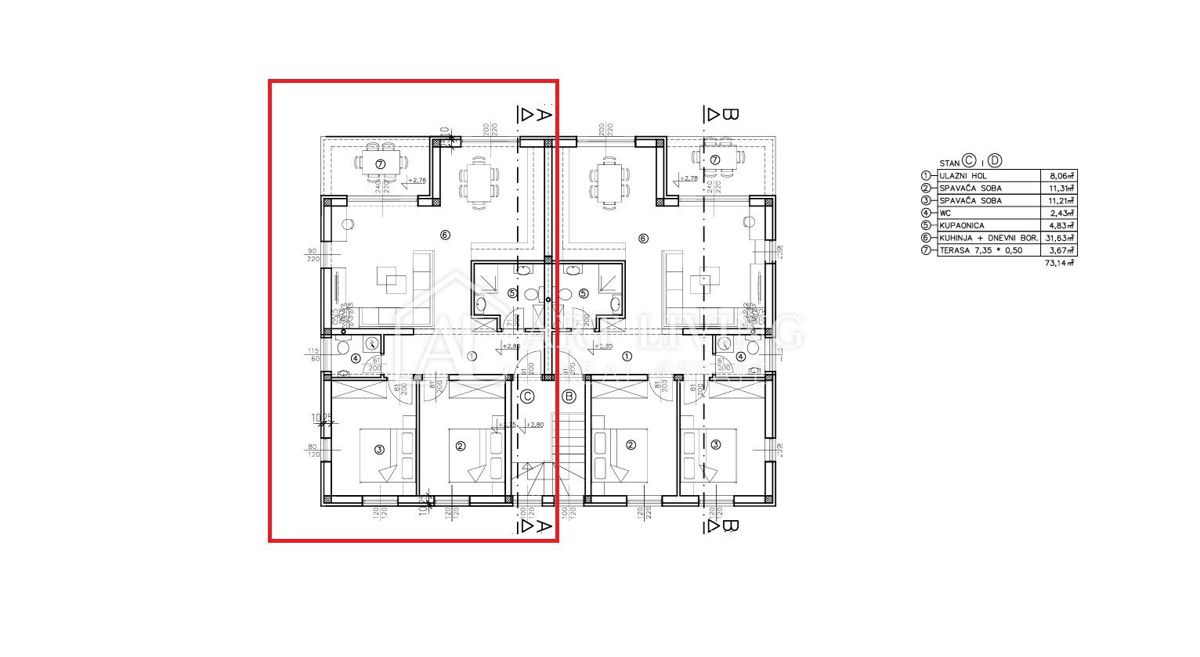 Istria, Umago, dintorni - appartamento con due camere da letto al primo piano in una splendida posizione - OCCASIONE