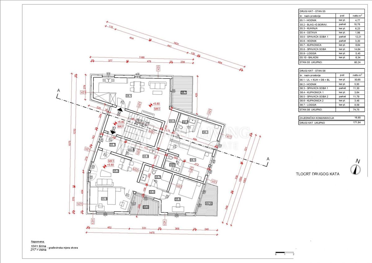 Umago, dintorni - nuova costruzione, spazioso appartamento 80,24 m2, a 300 m dal mare