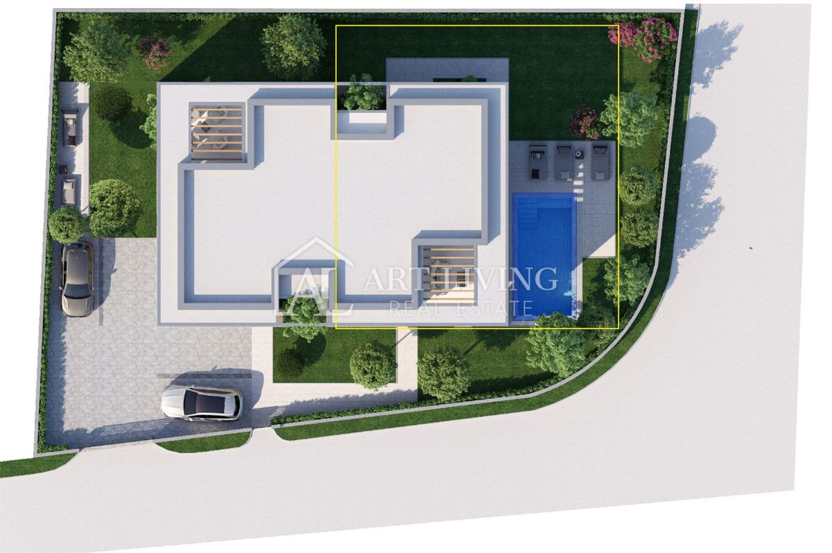 Istria, Umago – moderna casa bifamiliare con piscina, a 500 m dal mare, NUOVA COSTRUZIONE