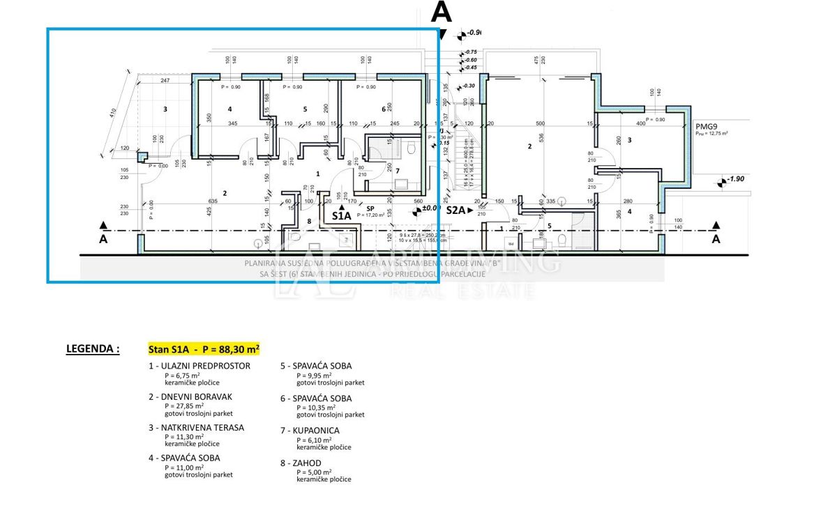Umago, dintorni – appartamento in una moderna nuova costruzione con 3 camere da letto e piscina in comune